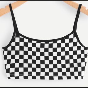 Checkered crop top